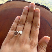 My Heart Rose-quartz Ring - 92.5 Silver ( with 22k Gold Plating)