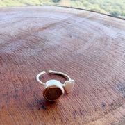 My Heart Rose-quartz Ring - 92.5 Silver ( with 22k Gold Plating)