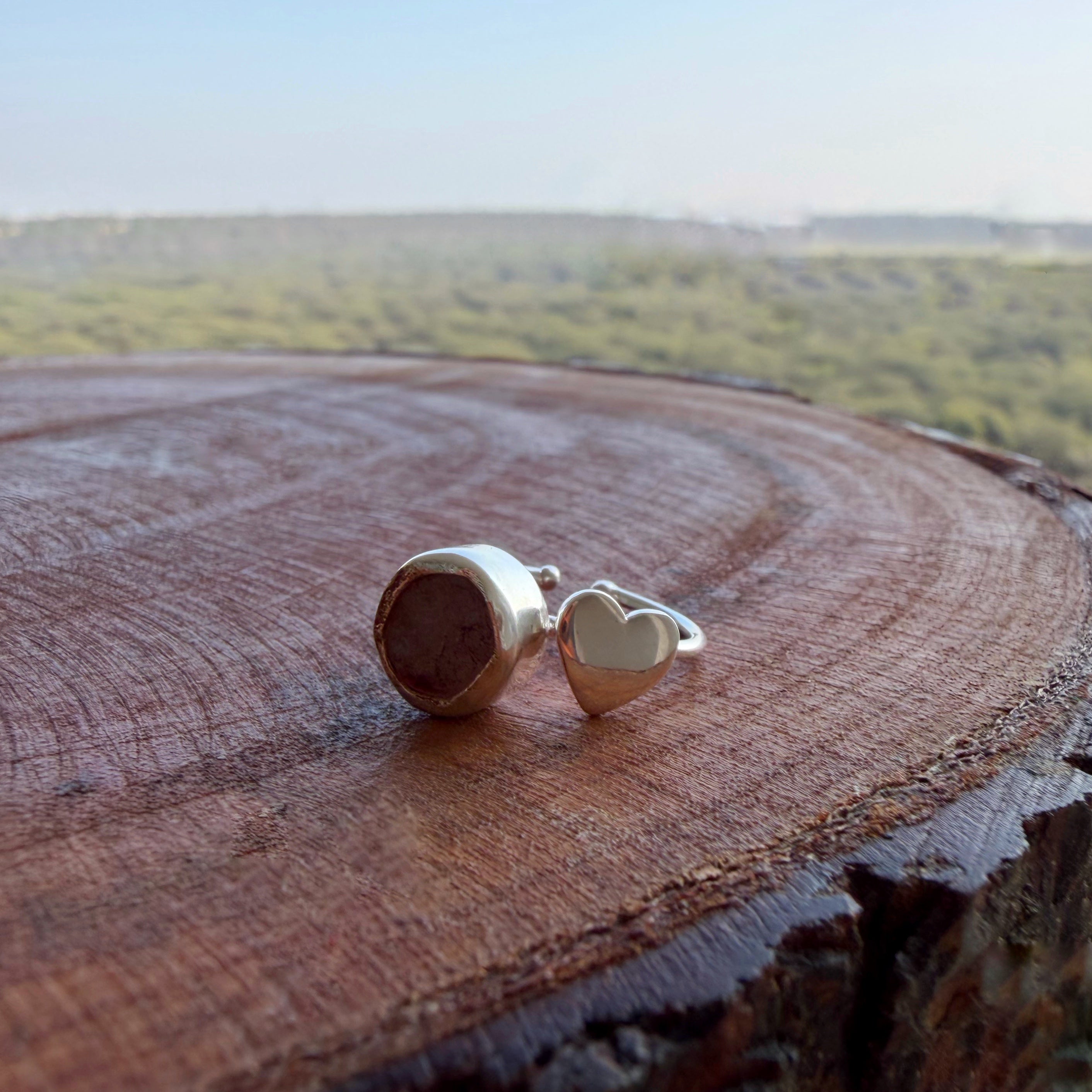 My Heart Rose-quartz Ring - 92.5 Silver ( with 22k Gold Plating)