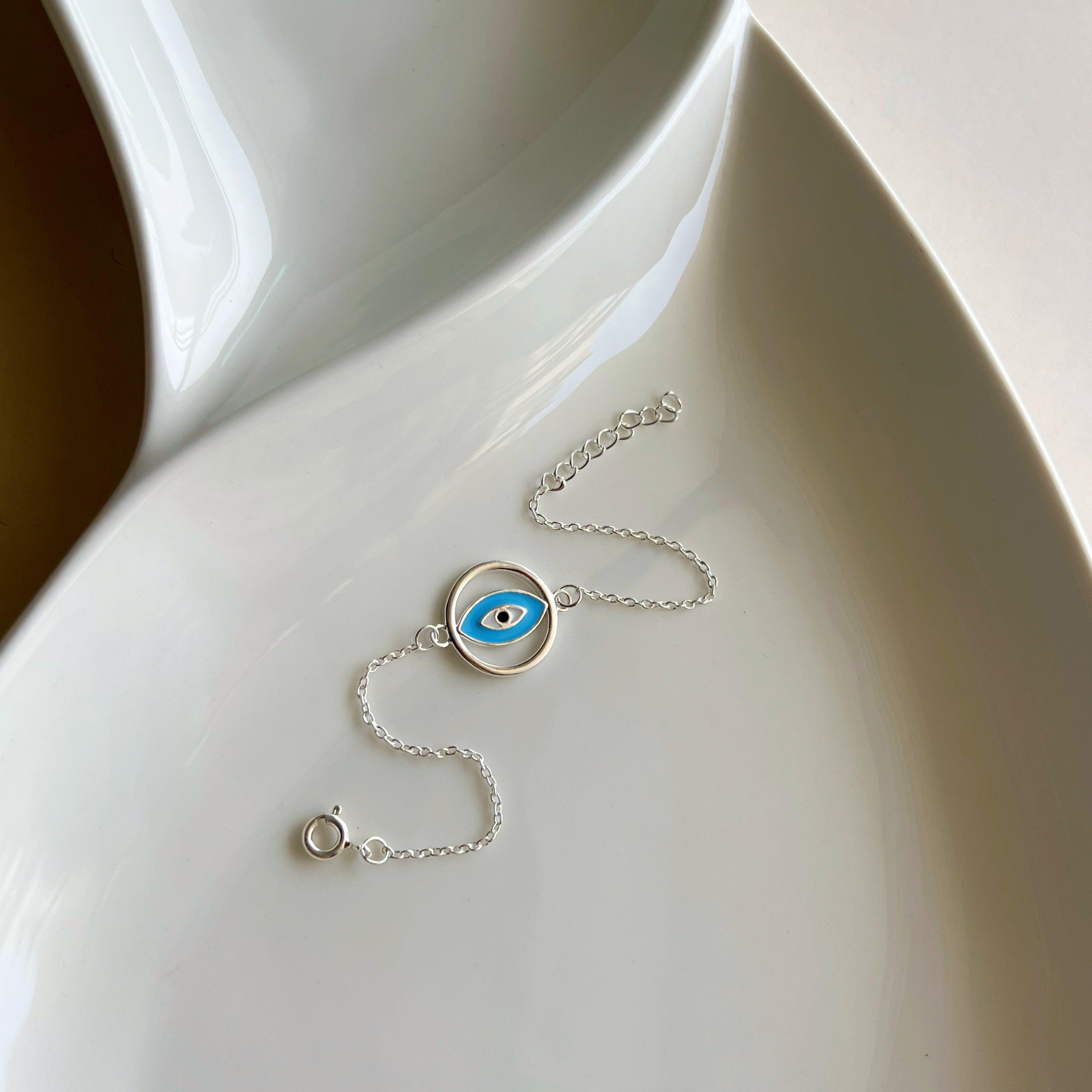 WOMEN – Full Circle Nazar EvilEye, 92.5 Silver Bracelet