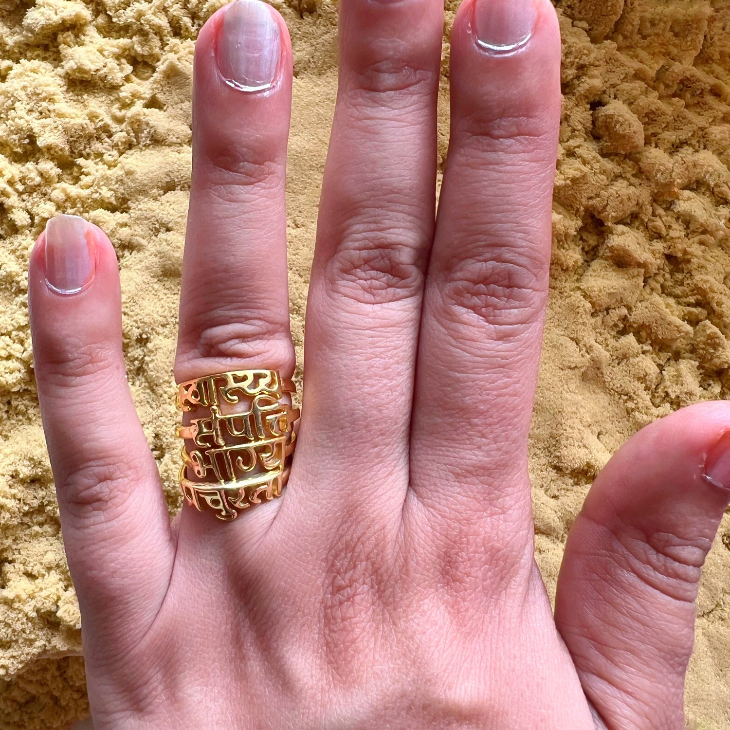All Four Shakti Rings - 92.5 Silver (with 22k Gold-plating)