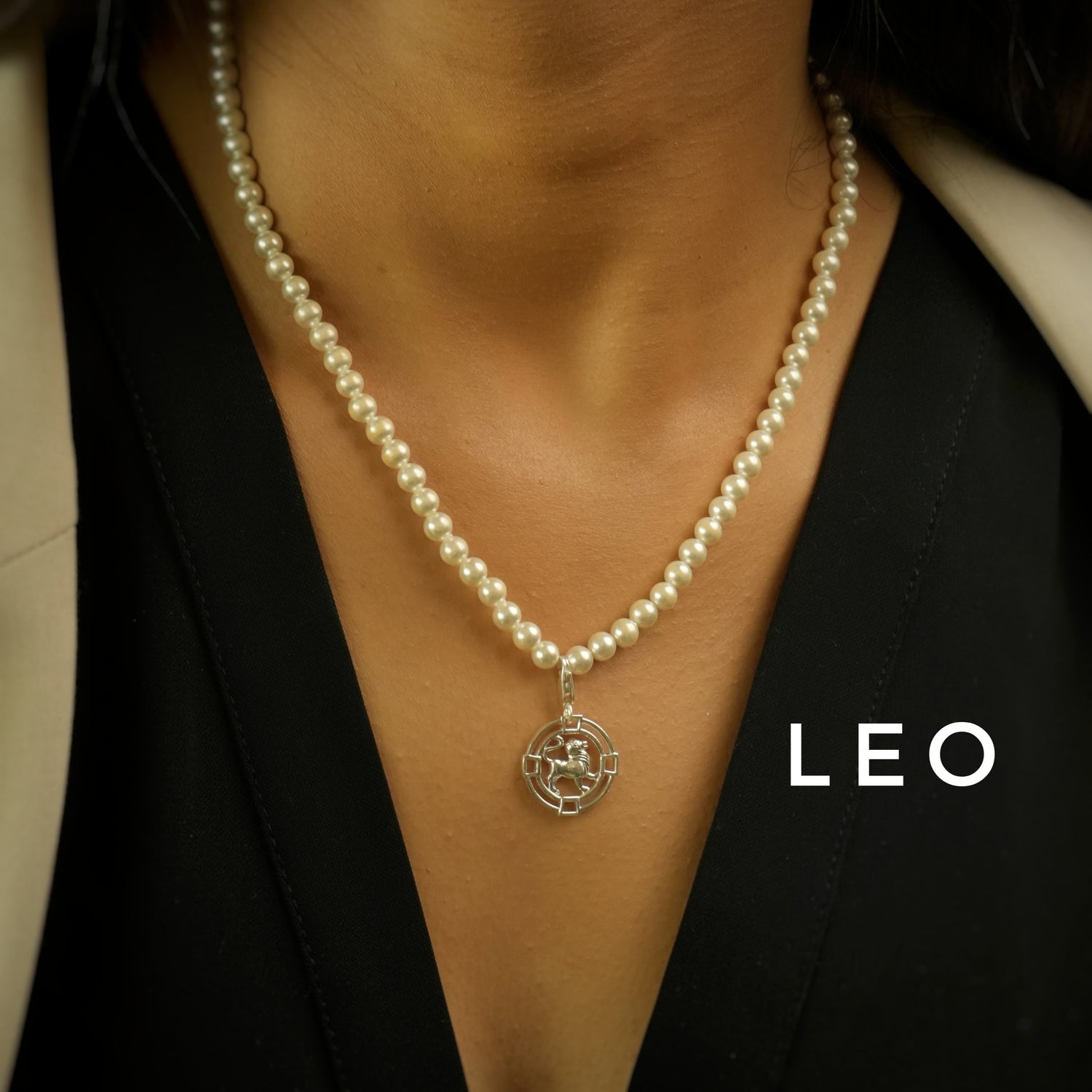 Leo Pearl 92.5 Silver Necklace