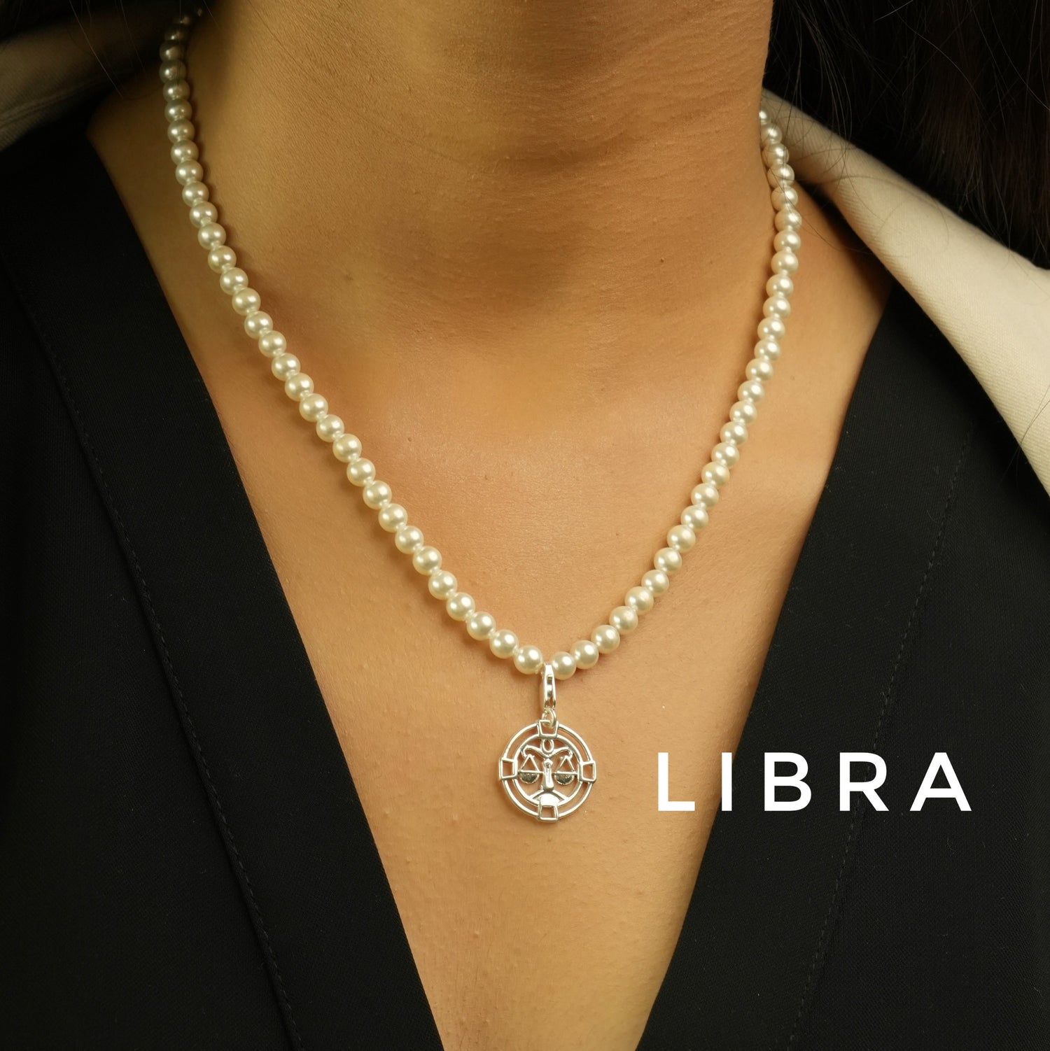 Libra Pearl 92.5 Silver Necklace
