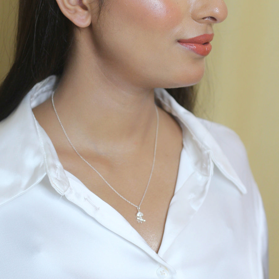 Necklace - Thakurji MorPankh 92.5 Silver Necklace