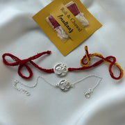 COMBO RAKHI - OM 92.5 Silver Rakhi for Bhai & Bhabhi