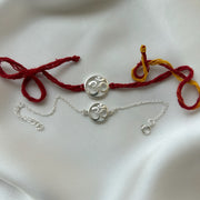 COMBO RAKHI - OM 92.5 Silver Rakhi for Bhai & Bhabhi