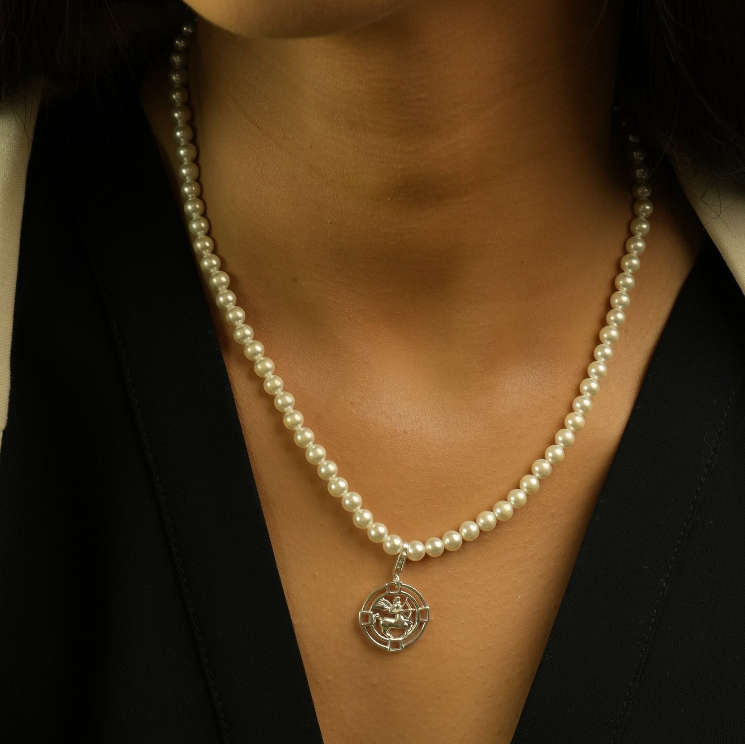 Sagittarius Pearl 92.5 Silver Necklace