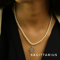 Sagittarius Pearl 92.5 Silver Necklace