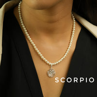 Scorpio Pearl 92.5 Silver Necklace