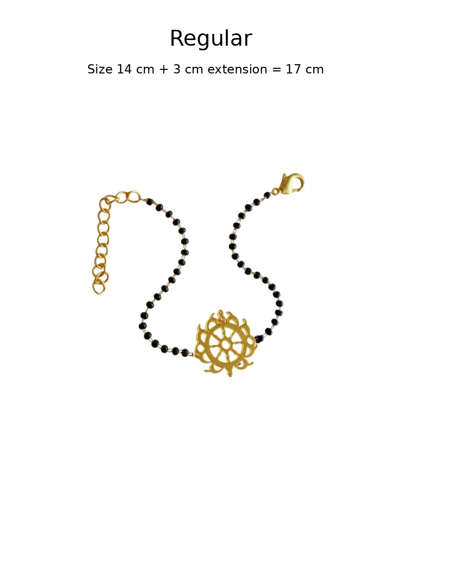 Women Sudarshan Chakra 22k Gold-plated Brass Bracelet with Black Onyx