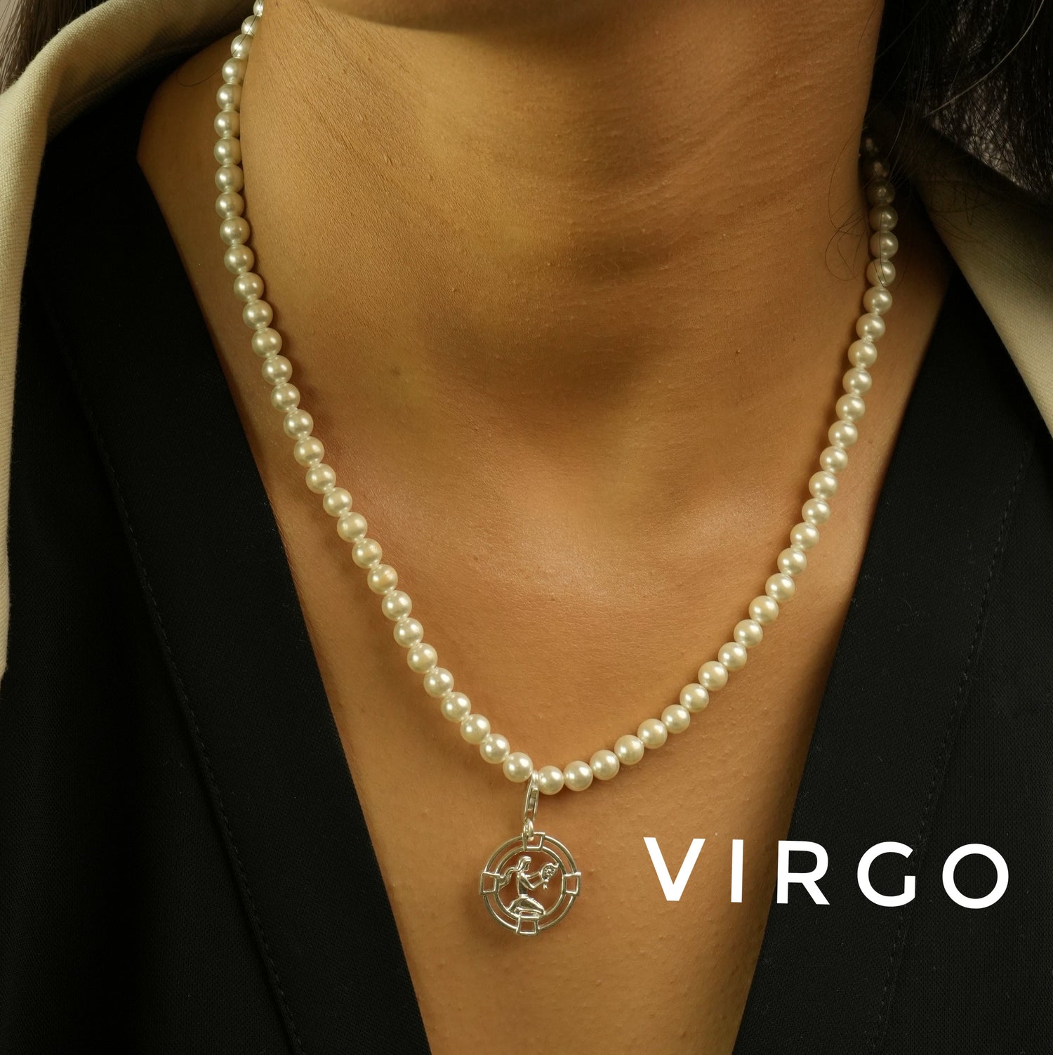 Virgo Pearl 92.5 Silver Necklace