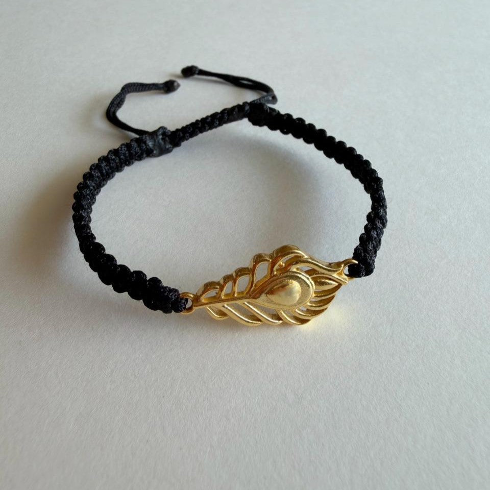Kanha Morpankh Bracelet - Blessed 22k Gold-plated