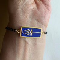 Women Neelkanth 22k Gold-plated Bracelet with Black Onyx Beads