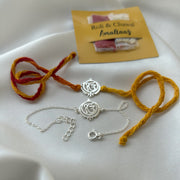 COMBO RAKHI -Ek Onkar 92.5 Silver Rakhi for Bhai & Bhabhi