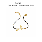 Women Forever Thakurji Love 22k Gold-plated Bracelet with Black Onyx