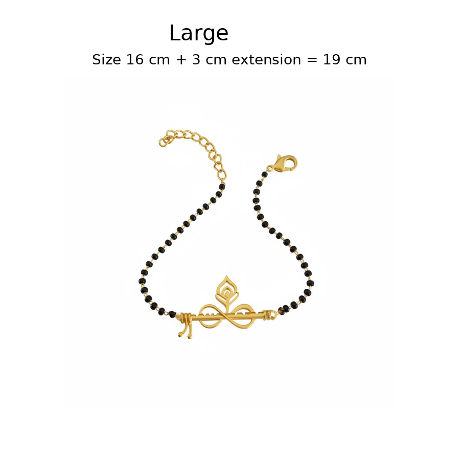 Women Forever Thakurji Love 22k Gold-plated Bracelet with Black Onyx