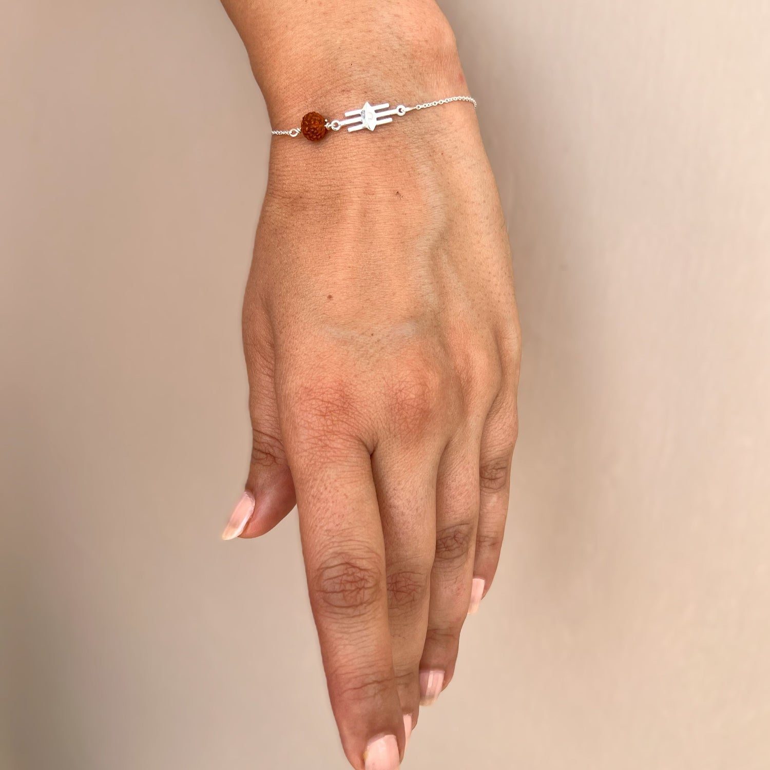 WOMEN - Third Eye with Rudraksha 92.5 Silver Bracelet